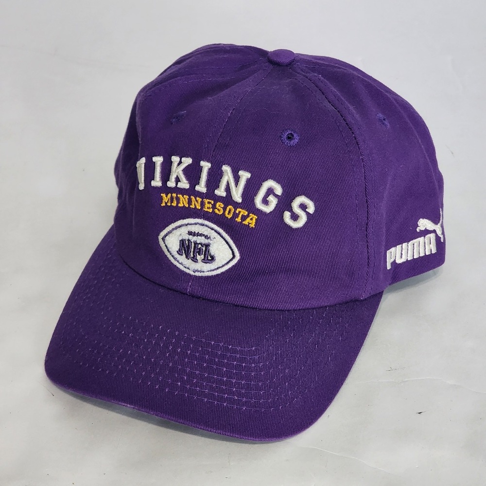 VTG Minnesota‎ Vikings Puma Hat Adult Purple Pro-Line Adjustable Strapback Cap